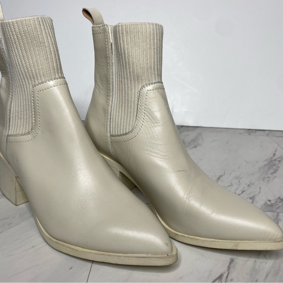 Steve Madden Abriel Pointy Toe Leather Heeled Bootie 8M - Picture 11 of 16